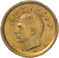 05042 Iran - Anlagegold: 1/2 Pahlavi 1957 (SH1336), Gold, KM 1161, MS 66, Aufbewahrt In PCGS Folder. - Iran