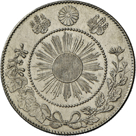 05044 Japan: Mitsuhito (1868-1912): 50 Sen 1871 (Jahr 4), Drache / Sonne Mit 19 Mm Perlkreis, KM Y# 4a.1, Vorzüglich. - Giappone