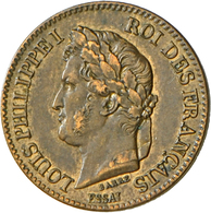 05106 Frankreich: Königreich 1815-1847: Louis-Philippe I., Essai 2 Centimes 1846. Bronze, Durchmesser 20,2 Mm, Gewicht 3 - Altri & Non Classificati