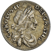 05120 Großbritannien: Charles II. 1660-1685: Lot 2 Stück; Penny 1670 Und Penny O. J., Sehr Schön+. - Other & Unclassified