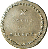 05127 Italien: Italien (Assedio Di Mantova): Kupfer X Soldi Di Milano Anno VII. Durchmesser 22 Mm; Gewicht 5,6g; Vareri - 1900-1946 : Victor Emmanuel III & Umberto II