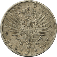 05135 Italien: Vittorio Emanuel III. 1900-1943: 2 Lire 1907, Gigante 95, Sehr Schön. - 1900-1946 : Victor Emmanuel III & Umberto II