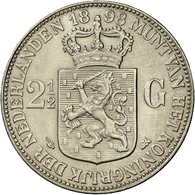 05141 Niederlande: Wilhelmina 1890-1948, 2 1/2 Gulden 1898, Variante P. Pander, Kl. Randfehler, Gutes Sehr Schön. - Collezioni