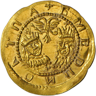 05151 Russland: Peter I. Und Ivan V. Mit Sophia Als Regentin 1682-1689: 1/4 Dukat ND, Novodel / Neuprägung, 0,91g Gold. - Russia