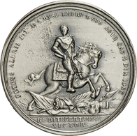 05161 Russland: Peter I. Der Große, 1682-1725: Bronzegußmedaille 1708, Versilbert, Von J. Kittel (späterer Guß Des 19. J - Russia
