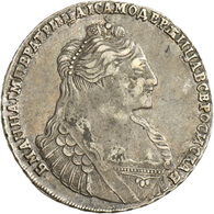 05164 Russland: Anna 1730-1740: 1 Rubel 1735; 25,6 G, Davenport 1673, Sehr Schön. - Russia