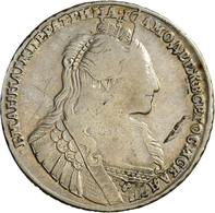 05165 Russland: Anna 1730-1740: Rubel 1734, Moskau; 25,63 G, Davenport 1673, Kratzer, Schrötlingsfehler, Schön-sehr Schö - Russie