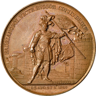 05175 Russland: Nikolaus I. 1825-1855: Bronzemedaille 1829, Stempel Von C. Pfeuffer, Werkstatt Loos, Auf Die Einnahme Vo - Russia