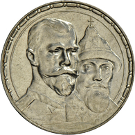 05180 Russland: Nikolaus II. 1894-1917: Lot 2x1 Rubel 1913, 300 Jahrfeier Der Romanov-Dynastie, Davenport 298, Bitkin 33 - Russia