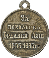 05181 Russland: Nikolaus II. 1894-1917: Tragbare Silber-Verdienstmedaille Für Teilnehmer An Den Feldzügen In Zentralasie - Russie