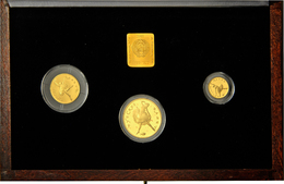 05186 Russland - Anlagegold: GOLD BALLERINA Proof-Set 1991: 100 Rubel ½oz, 50 Rubel ¼oz Und 25 Rubel 1/10oz, Teils Fleck - Russia