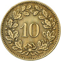 05192 Schweiz: 10 Rappen 1875 "Schweizerkreuz", Seltener Jahrgang!, D.T. 313, Gutes Sehr Schön. - Altri & Non Classificati