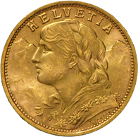 05197 Schweiz - Anlagegold: 20 Franken 1935 LB (Vreneli), Sehr Schön-vorzüglich. - Autres & Non Classés
