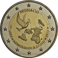 05209 Monaco: 2 EURO-Sondermünze 2013: 20 Jahre Mitgliedschaft In Den Vereinten Nationen, Gekapselt, Ohne Etui/Zertifika - Monaco