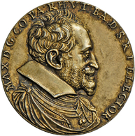 05219 Altdeutschland Und RDR Bis 1800: Bayern-Kurfürstentum, Maximilian I. 1623-1651: Vergoldete Medaille 1624 (von Ales - Autres & Non Classés