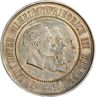 05234 Altdeutschland Und RDR Bis 1800: Brandenburg-Preußen, Wilhelm II. 1888-1918: Silbermedaille 1894, Geprägt Bei W. M - Autres & Non Classés