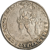 05239 Altdeutschland Und RDR Bis 1800: Braunschweig-Wolfenbüttel, August Der Jüngere 1635-1666: Reichstaler 1662, Zeller - Autres & Non Classés