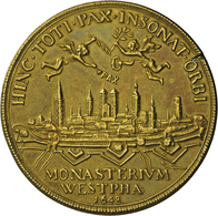 05262 Altdeutschland Und RDR Bis 1800: Münster: Silbermedaille 1648, Vergoldet, Von E. Ketteler, Auf Den Westfälischen F - Altri & Non Classificati