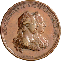 05307 Haus Habsburg: Maria Theresia 1740-1780: Bronzemedaille 1769, Stempel Von F. X. Würth, Auf Die Verbesserung Der La - Other - Europe