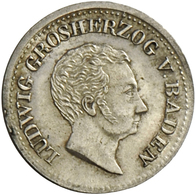 05331 Baden: Baden-Durlach, Ludwig 1818-1830: 3 Kreuzer 1829, AKS 63, Jaeger 39, Leichte Patina, Fast Stempelglanz. - Autres & Non Classés