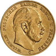 05376 Preußen: Preußen, Wilhelm I. (1861-1888): 10 Mark 1876 C, Jaeger 245, Sehr Seltener Jahrgang! Auflage Nur 27.418 S - Taler Et Doppeltaler