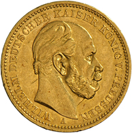 05390 Preußen: Wilhelm I. 1861-1888: 20 Mark 1884 A, J 246, Kratzer,  Schön. - Gold Coins