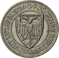 05397 Weimarer Republik: 3 Reichsmark 1926 A, Lübeck, Min. Randfehler, Fast Stempelglanz.. - Other & Unclassified