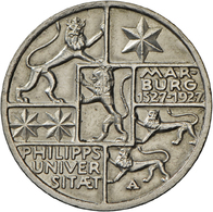 05399 Weimarer Republik: 3 Reichsmark 1927 A, Universität Marburg, Jaeger 330, Sehr Schön. - Autres & Non Classés