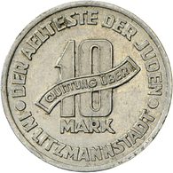 05411 Drittes Reich: Getto Litzmannstadt (Lodz), 10 Mark Quittung 1943, Aluminium, 3,41 G, Sehr Schön+. - Altri & Non Classificati