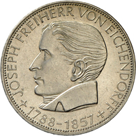 05420 Bundesrepublik Deutschland 1948-2001: 5 DM 1957 J, Freiherr Von Eichendorff, Jaeger 391, Kl. Kratzer, Kl. Randschl - Otros & Sin Clasificación