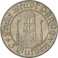 05428 Kolonien Und Nebengebiete: Danzig, Freie Stadt (1920-1939), 5 Gulden 1932, Marienkirche, Jaeger D17, Gutes Sehr Sc - Altri & Non Classificati