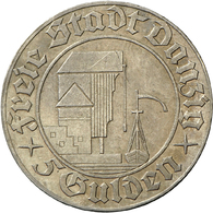 05429 Kolonien Und Nebengebiete: Danzig, Freie Stadt (1920-1939), 5 Gulden 1932, Krantor, Jaeger D18, Sehr Schön. - Other & Unclassified