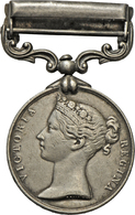 05458 Medaillen Alle Welt: Indien-Victoria 1837-1901: India General Service Silbermedaille; 1 Clasp: Waziristan 1894-5; - Sin Clasificación