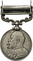 05460 Medaillen Alle Welt: Indien-Edward VII. 1901-1910: India General Service Silbermedaille; 1 Clasp: North Western Fr - Sin Clasificación