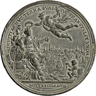 05472 Medaillen Alle Welt: Niederlande, Rotterdam: Zinnmedaille 1736, Stempel Von M. Holtzhey, Auf Die Eröffnung Der Neu - Sin Clasificación