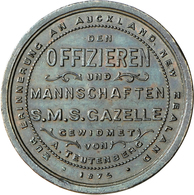 05489 Medaillen Deutschland: Kupfermedaille 1875: Besuch Des Kriegsschiffes S.M.S. Gazelle In Auckland, Neuseeland. Av: - Altri & Non Classificati