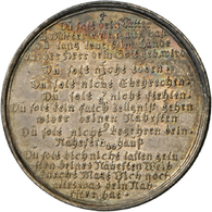 05495 Medaillen Deutschland: Religion: Silbermedaille O. J. (17. Jhd.), Auf Die 10 Gebote; 26 Mm, 5,2 G, Patina, Sehr Sc - Autres & Non Classés