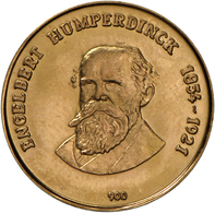 05506 Medaillen Deutschland - Geographisch: Siegburg: Goldmedaille O.J., Auf Engelbert Humperdinck 1854-1921, Deutscher - Autres & Non Classés