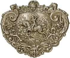 05519 Medaillen - Religion: Süddeutschland – 2. Hälfte Des 17. Jahrhundert: Silberplakette „Der Opfertod Des - Non Classés