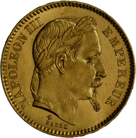 05687 Frankreich - Anlagegold: Lot 2 X 20 Franc 1865 BB (Strasburg); KM 801.2; Gold 900/1000; 6,45g. Vorzüglich - Stempe - Other & Unclassified