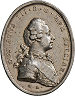 05716 Schweden: Lot 25 Medaillen In Silber Und Bronze, U. A. Ovale Silbermedaille 1772 Von G. Ljungberger, Originalstück - Sweden