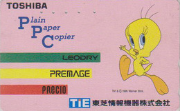 Télécarte Japon / 110-011 - BD Comics - Oiseau Canari TITI - TWEETY Bird  Japan Phonecard * Plain Paper Copier * - 71 - BD