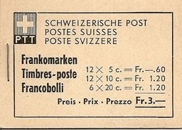 SWITZERLAND, 1943 Booklet Mi 0-32be, 3.00 Fr - Carnets