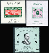 Egypt U.A.R. 1959, 1962 & 1965 - 3 Blocks** - Blocs-feuillets