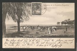 Carte Précurseur Voyagée 1906, Pour La France - El Rio De La Plata -- La Playa De Olivos - Argentinien