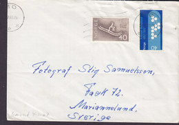 Norway MO 1966 Cover Brief MARIANNELUND Sweden Skiing VM & Kristian Birkeland Stamps - Storia Postale