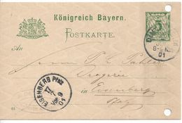 Bavaria 1900 Postkarte (o) P50/02 (Duerkheim-Eisenberg 16.JUL.01) - Andere & Zonder Classificatie