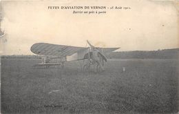 27-VERNON-FETES D'AVIATION DE VERNON- BARRIER EST PRET A PARTIR, 25 AOUT 1912 - Vernon