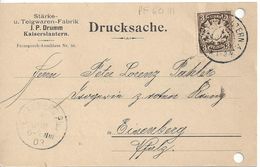 Bavaria 1903 Drucksache J.P.Drumm (o) Kaiserlautern-Eisenberg 4.JUN.03 - Autres & Non Classés