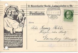 Bavaria 1914 P.Postkarte (D.Neuschaefer) (o) Ludwigshafen-Eisenberg 11.9.14 - Other & Unclassified